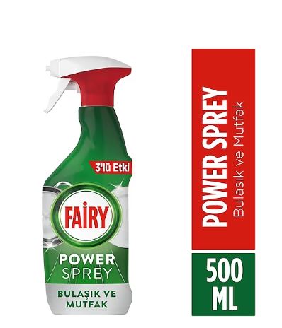 FAİRY POWER 3’Ü 1 ARADA BULAŞIK VE MUTFAK TEMİZLEYİCİSİ SPREY 500 ML