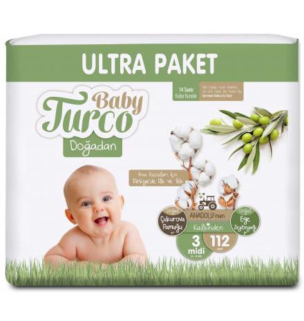 BABY TURCO ULTRA AVANTAJ PAK. BEBEK BEZİ NO:3 JUNİOR 5-9 KG 112’Lİ