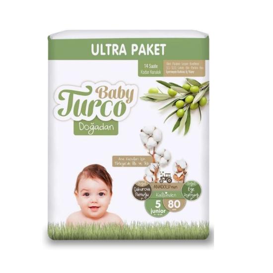 BABY TURCO ULTRA AVANTAJ PAK. BEBEK BEZİ NO:5 JUNİOR 12-25 KG 80’Lİ