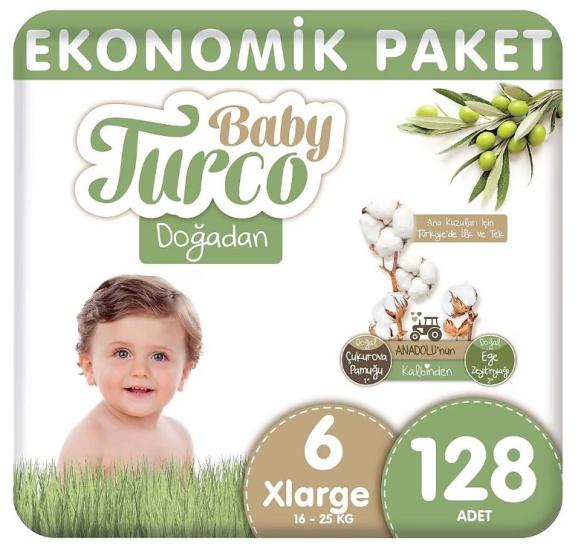 BABY TURCO ULTRA AVANTAJ PAK. BEBEK BEZİ NO:6 E.LARGE 16-25 KG 128’Lİ