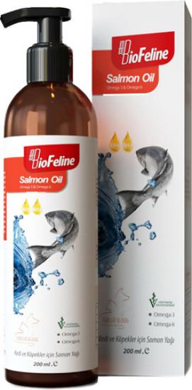 Biofeline Salmon Oil 200 ml Kedi ve Köpekler için Omega 3 ve 6 Desteği