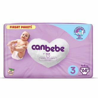 CANBEBE FIRSAT PAKET BEBEK BEZİ NO:3 MIDI 4-9 KG 68’’Lİ