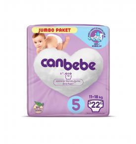 CANBEBE JUMBO PAKET BEBEK BEZİ NO:5 JUNIOR 11-18 KG 22’Lİ