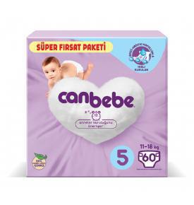 CANBEBE SÜPER FIRSAT BEBEK BEZİ NO:5 JUNIOR 11-18 KG 60’’LI