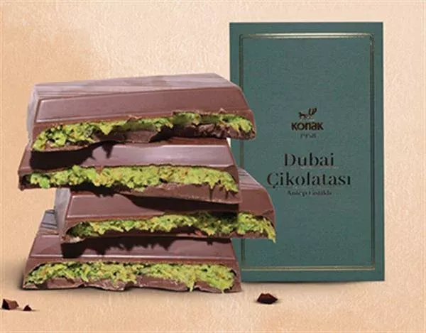 KONAK ANTEP FISTIKLI DUBAİ ÇİKOLATASI 200 GR