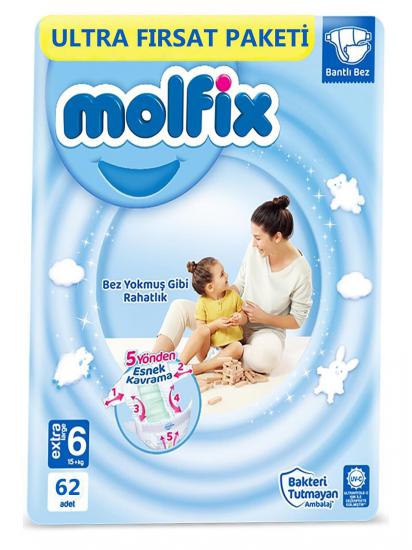 MOLFİX ULTRA FIRSAT PAK. NO:6 EXTRA BÜYÜK 11-18 KG 62’Lİ