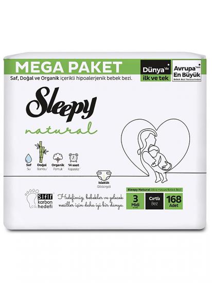 SLEEPY NATURAL MEGA PAK. NO:3 MİDİ 4-9 KG 168’Lİ