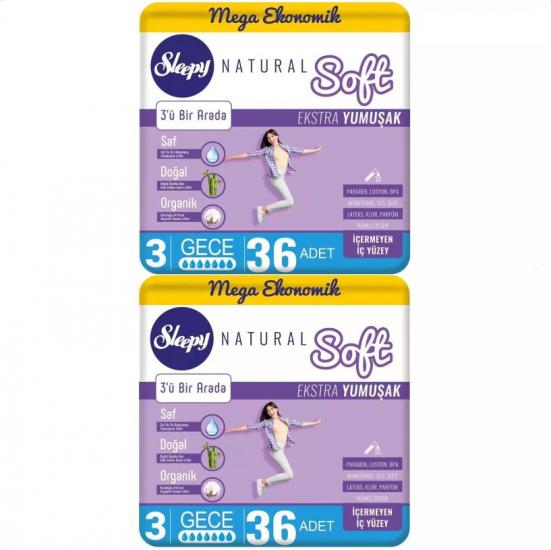 SLEEPY SOFT MEGA GECE PED 72’Lİ (2 PAKET)