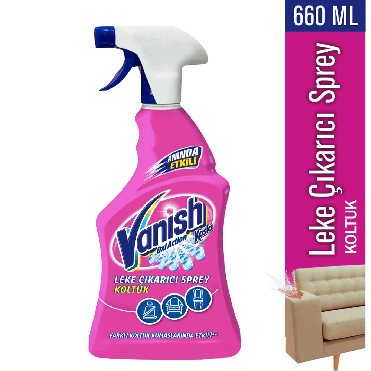 VANİSH KOSLA AXİ ACTİON KOLTUK LEKE ÇIKARICI SPREY 660 ML En İndirimlisi